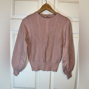 Philosophy Mauve Cable Knit Sweater